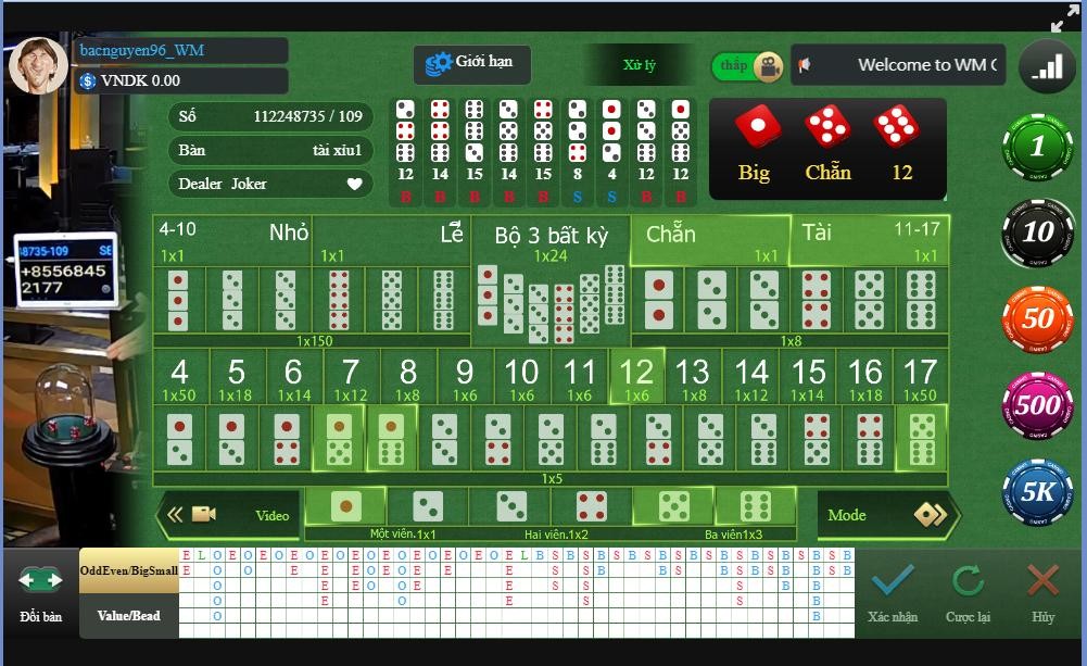 sicbo dashboard